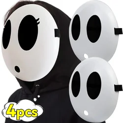 Game Bros Shy Guy Mask White Anime Mask Unisex Kid Adult Funny Full Face Masks Halloween Costume Cosplay Party Props Accessories