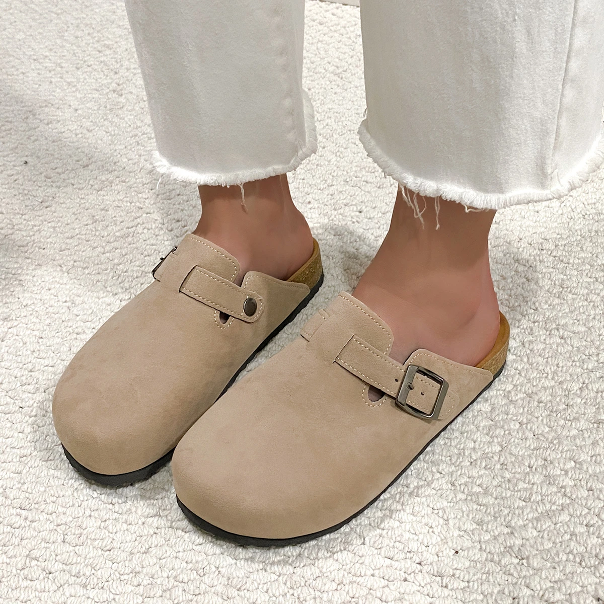 Fashion Men's Suede Mules Slip - Insole Arch Support review and price