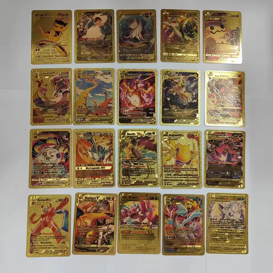 55 pcs gold pokemon cards golden pokemon cards 55 pcs 55Pcs Pokemon TCG GOLD PACK