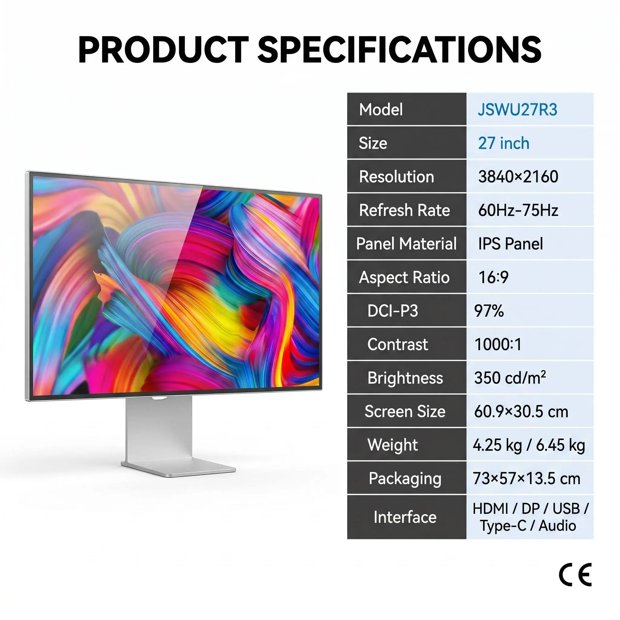 27 Inch 4K UHD Desktop Monitor | OEM/ODM Supplier | Wholesale | Private Label