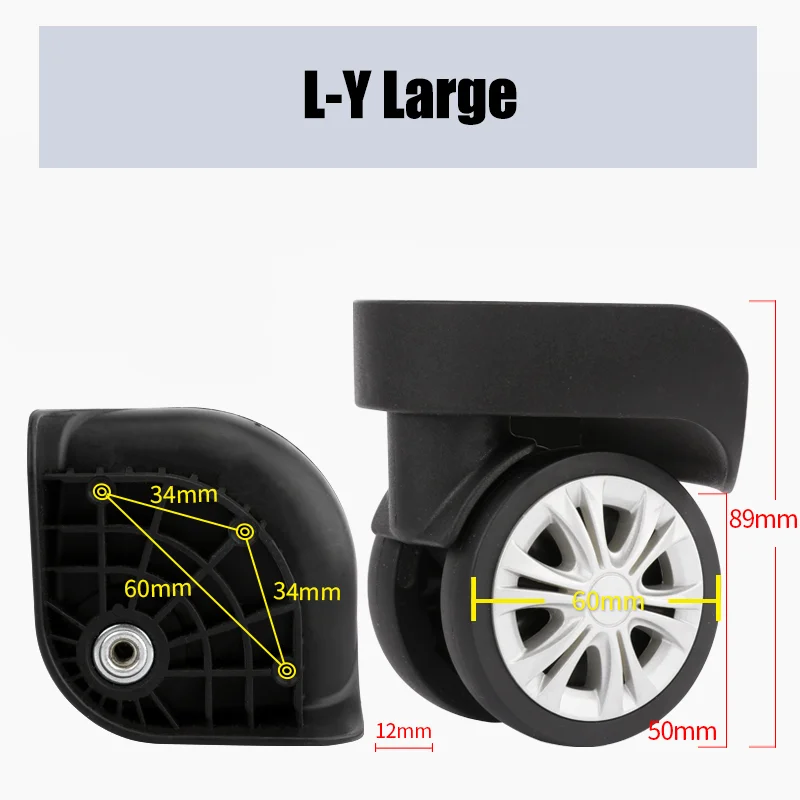 For Hongying L-Y Universal Wheel Replacement Suitcase Smooth Silent Shock Absorbing Wheel Accessories Wheels Casters Repair