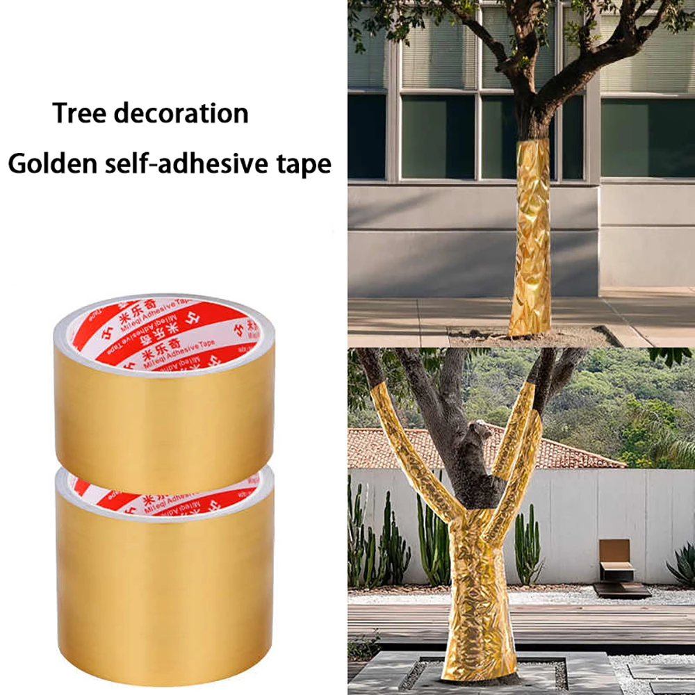 

1 Roll Golden Tape Width50/100/400mm Tree Insulation Decorative Cloth Strip Decorative Adhesive Strip Waterproof Sealing Strip