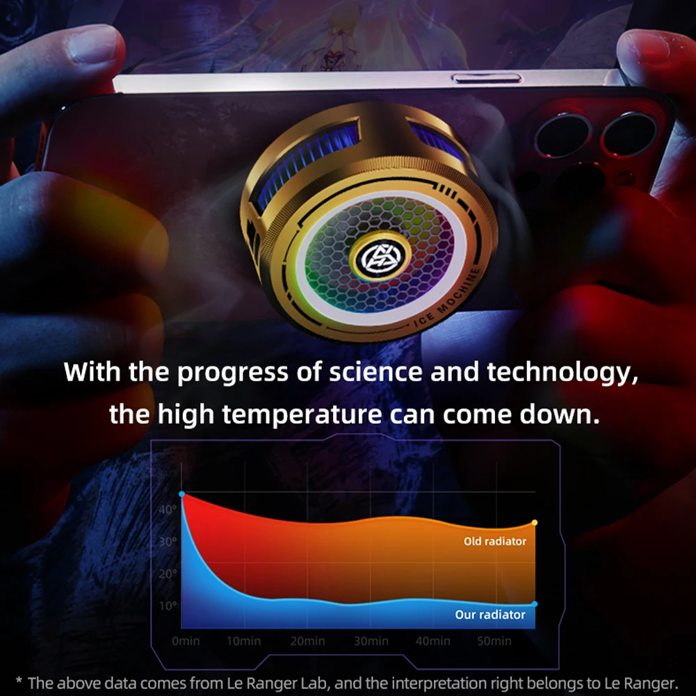 2 in 1 AL19 Magnetic/ Back-clip Mobile Phone Cooler Semiconductor Cooling Radiator 15W Mobile Phone Summer Cooler for PUBG Game