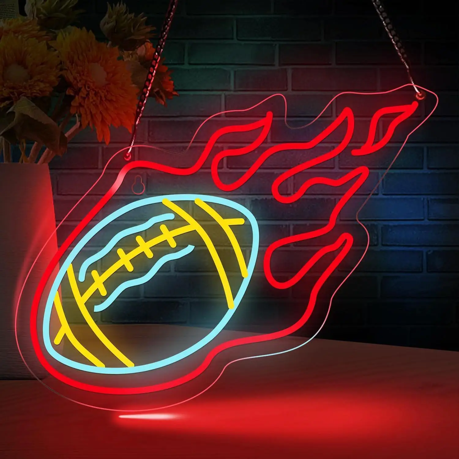 

Неоновая вывеска «Футбол» / «Регби» с USB-питанием, диммируемые светодиодные неоновые светильники для клуба, общежития, спальни, магазина, дома, подарок на день рождения, декор для детей и фанатов