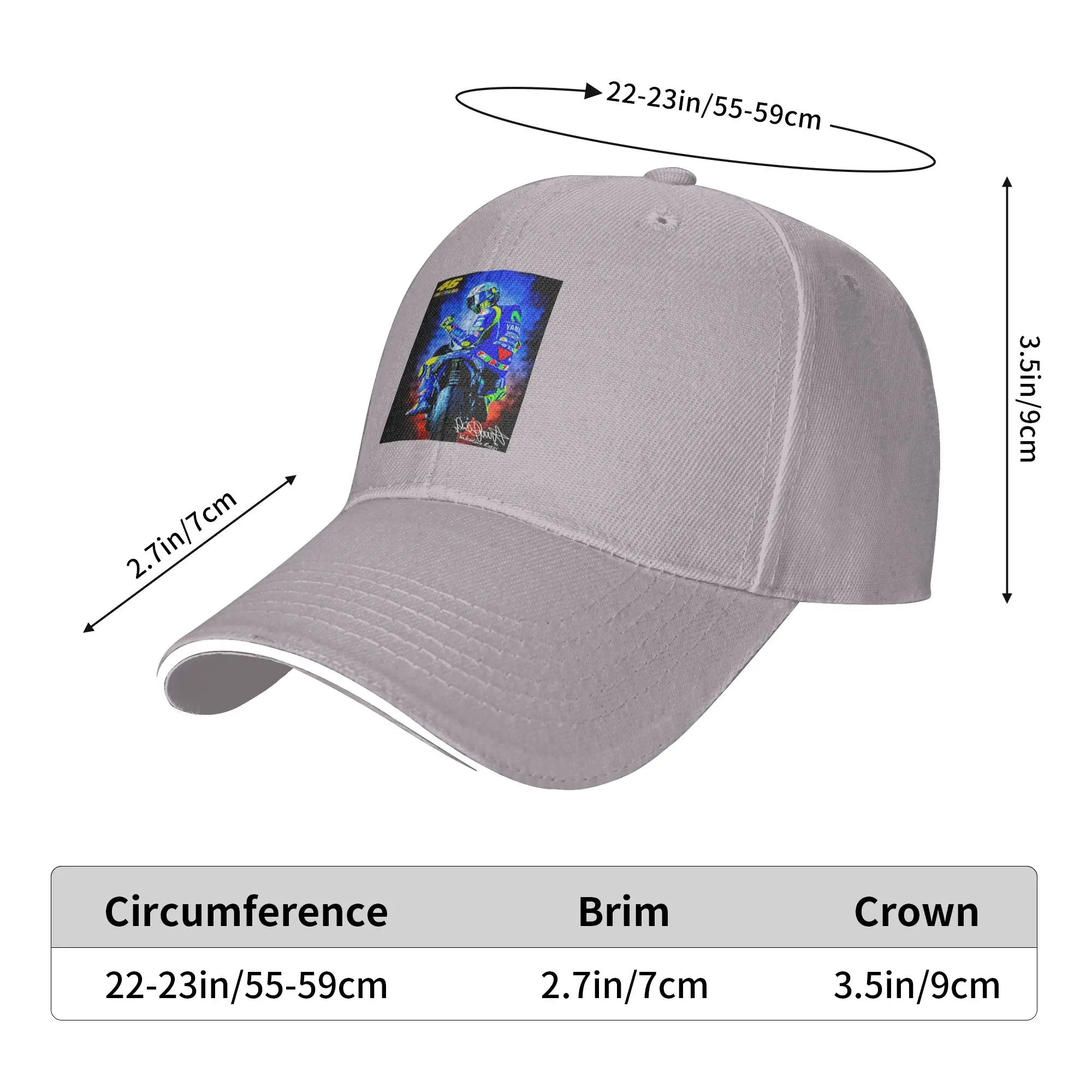 Moto-Gp Rossi Speed Racing Cap Casual Baseball Caps Adjustable Hat Hip Hop Summer Unisex Baseball Hats Customizable