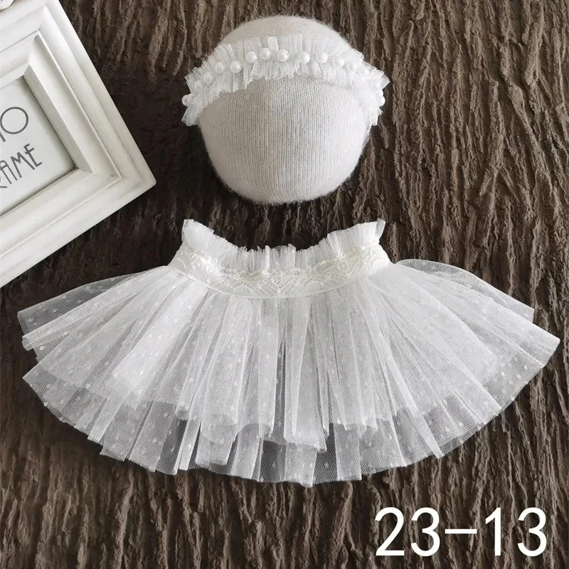 Newborn Baby Girls Photography Clothing Headband+tutu Shirt Multi-colors Studio Shooting Accessories