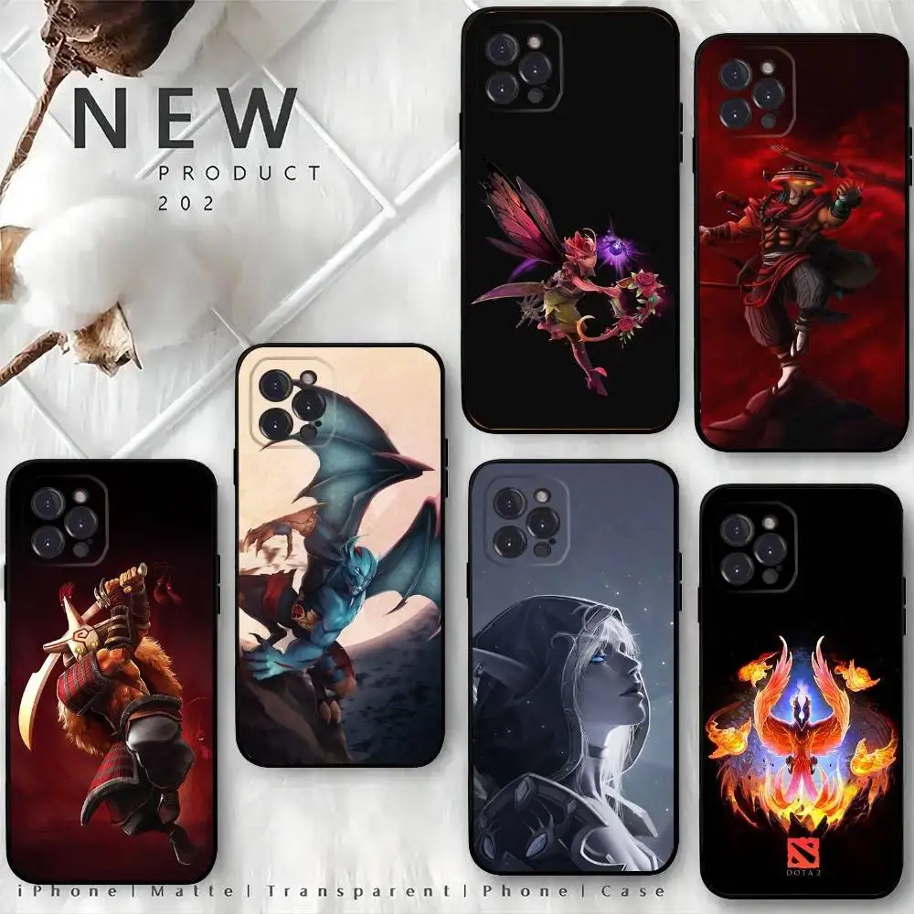 

Game D-Dota 2 Phone Case For iPhone 16,15,14,13,12 Mini 11 Pro XR,X,XS,MAX 7,8 Plus Silicone Cover Soft Black