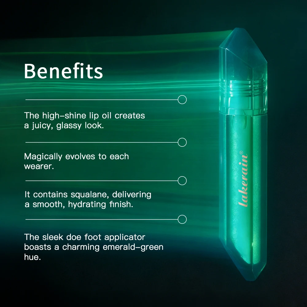 Olio per Labbra Cangiante con Effetto Vetro Istantaneo, Formula Idratante Sensibile alla Temperatura, Tinta Nutriente per Labbra Morbide