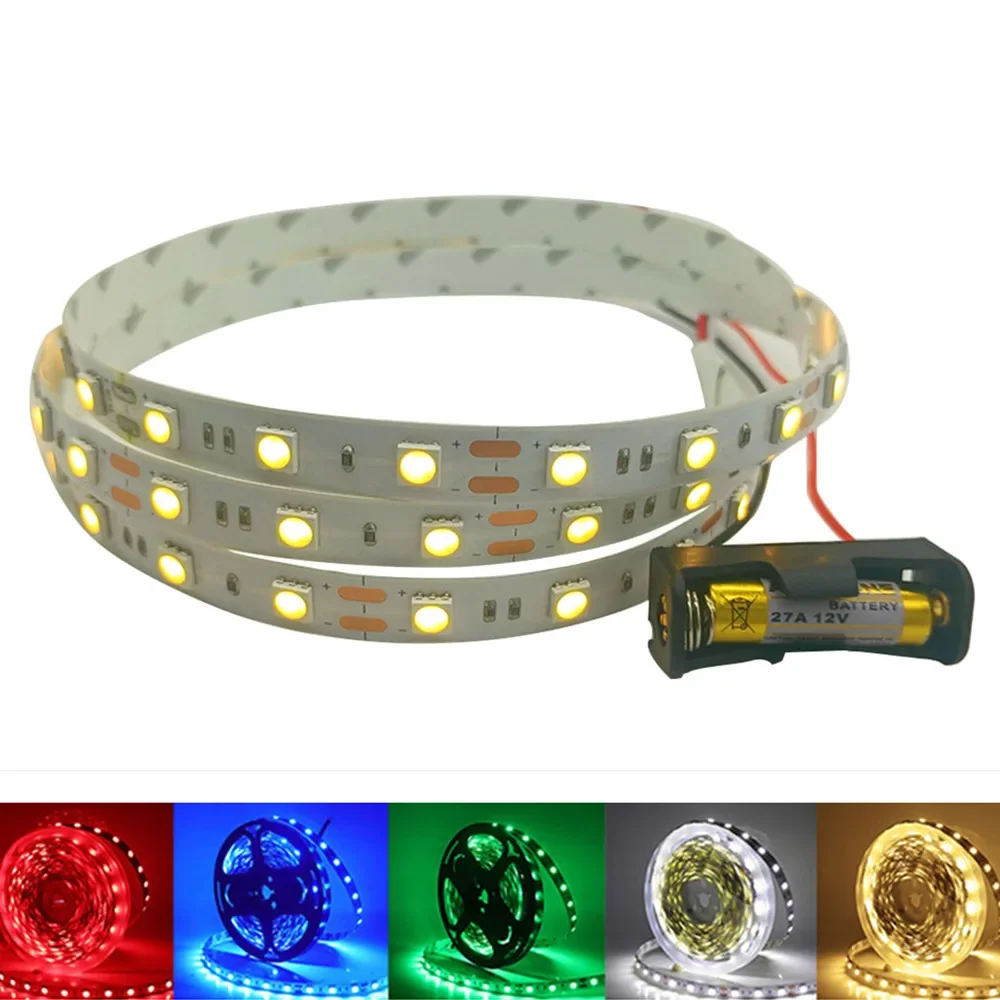 LED Light Strip 0.5-5M DC 12V 5050 red green blue white pink suitable for 23A -27A battery box tape light