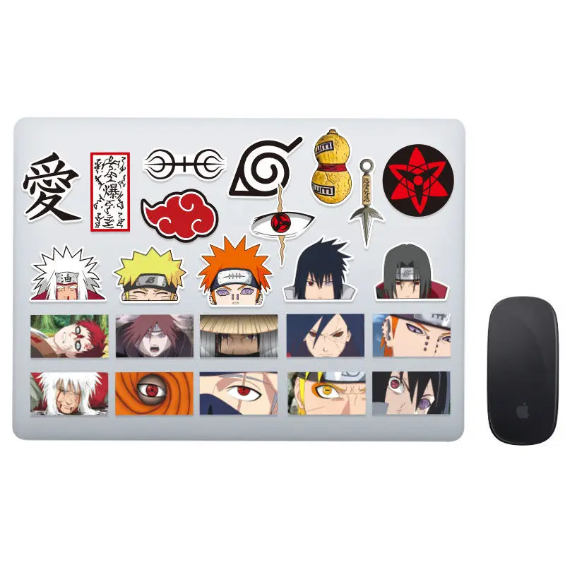 Anime Naruto Creative Stickers Men and Women Decorative Tablet Phone Case Office Waterproof Reusable Cute Cartoon Stickers