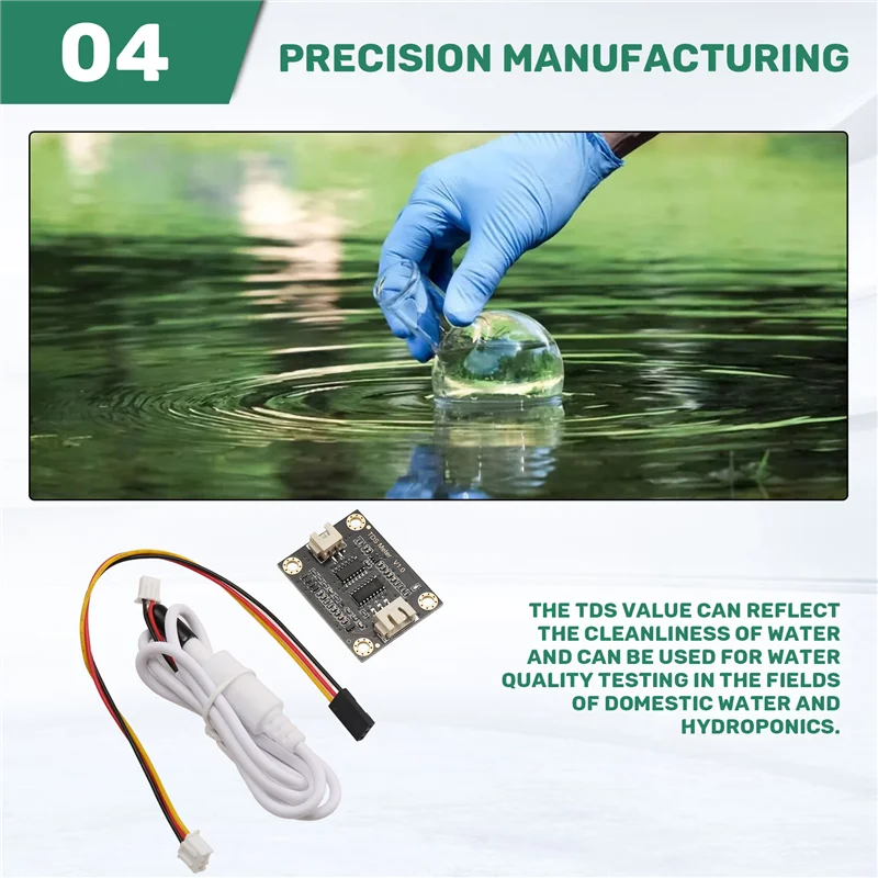 TDS Sensor Meter V1.0 Board Module Water Meter Filter Measuring Water Quality For Arduino UNO R3 TDS Meter view 2