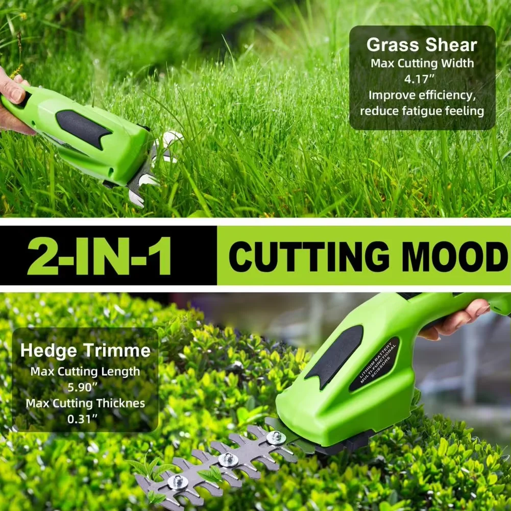 

2025 Garden Trimmer Cordless Hedge Lawn Cutter Blade Hedge Trimmer Fence Weeder Shear Blade Sharp Cut Durable Power Weeding Tool