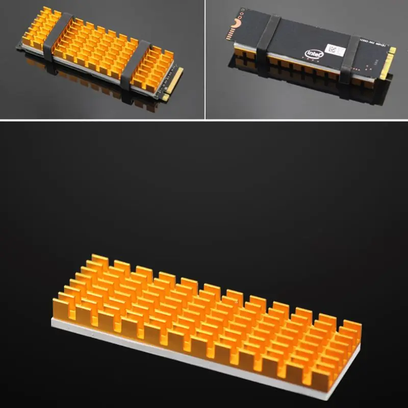 New Heatsink Heat Dissipation Radiator M.2 NGFF Cooling Heat Sink Heat Thermal Pads for M.2 NGFF 2280 PCI-E NVME SSD