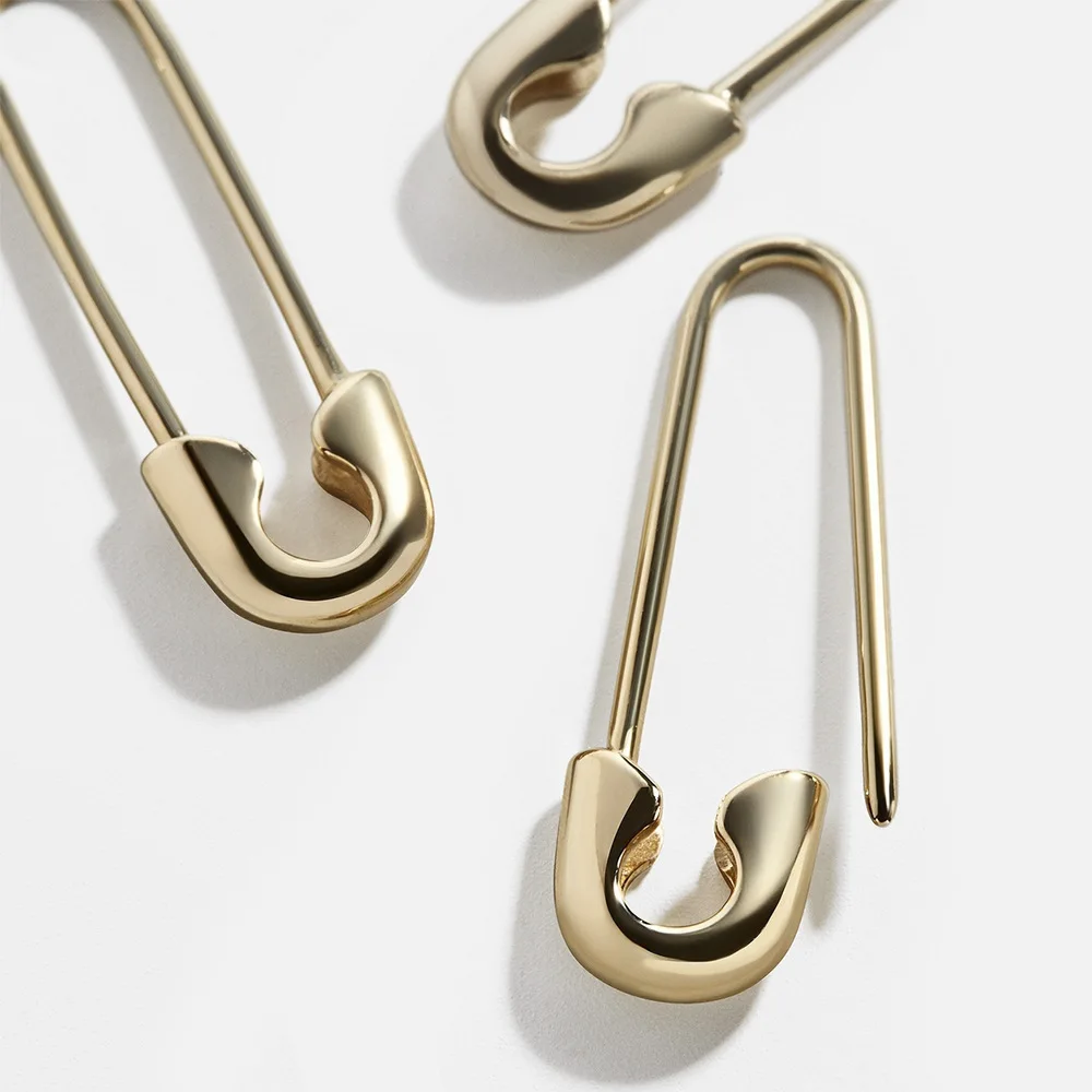 

Minimalist Safety Pin Shape Leverback Earrings for Women U-shaped Gold Plated Lock Pendant Pierced Earring Jewelry Accessories