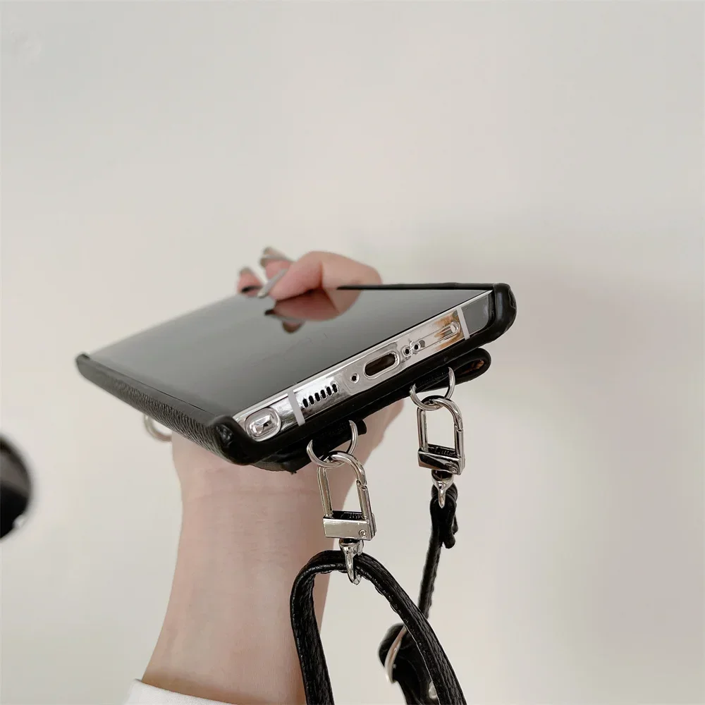 Handgelenkriemen-Crossbody-Hülle für Samsung Galaxy S24 FE S23 S22 S21 Plus S25 S26 Ultra A56 A36 A26 A16 A55 A54 mit Kartenhalter und Geldbörse – Detail 2