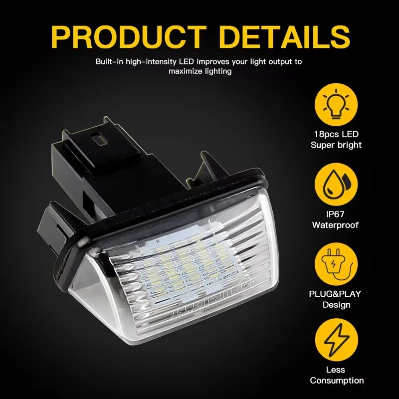 Светодиодные фонари номерного знака Rea подходят для Peugeot Partners 206 207 306 307 308 5008 Citroen C3 C4 C5 BERLINGO Saxo Xsara Picasso
