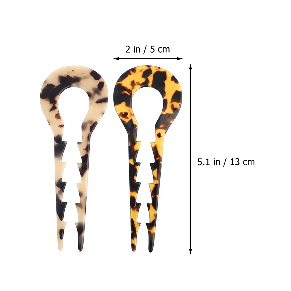 

2 шт., ацетатная шпилька U-образной формы, вилка, булочка, аксессуары для укладки волос для женщин, палочки для волос, булочки, инструменты, длинные волосы, китайский стиль