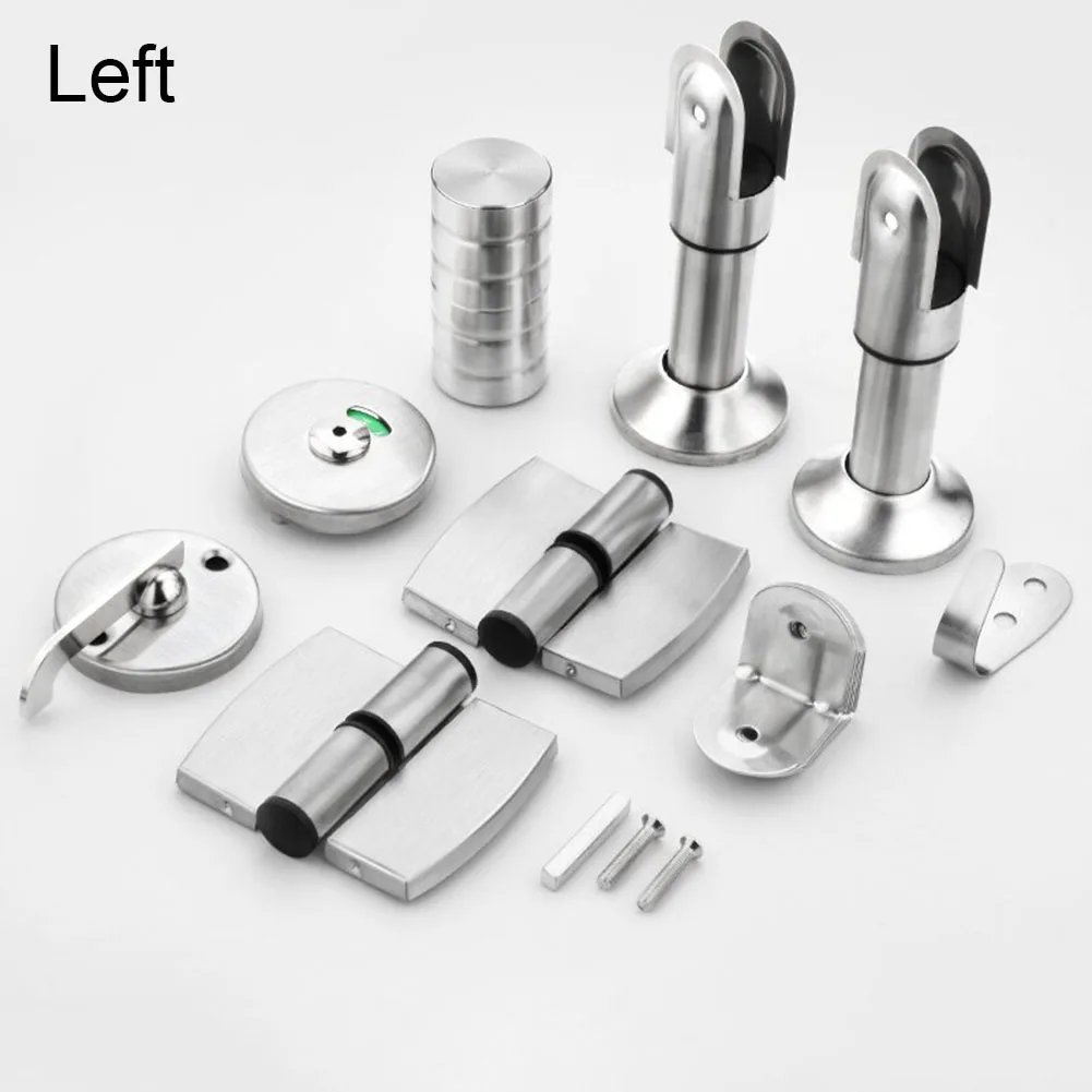 Toilet Partition Door Hinge Public Toilet Partition Bracket Stainless Steel Hinge Partition Bracket Hook Door Lock Hardware Set