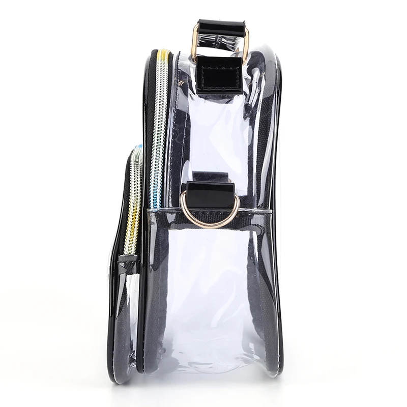 Transparent PVC Ladies Small Handbags Stadium Approved Women Clear Bag Fashion Waterproof Casual Simple Crossbody Shoulder Bags