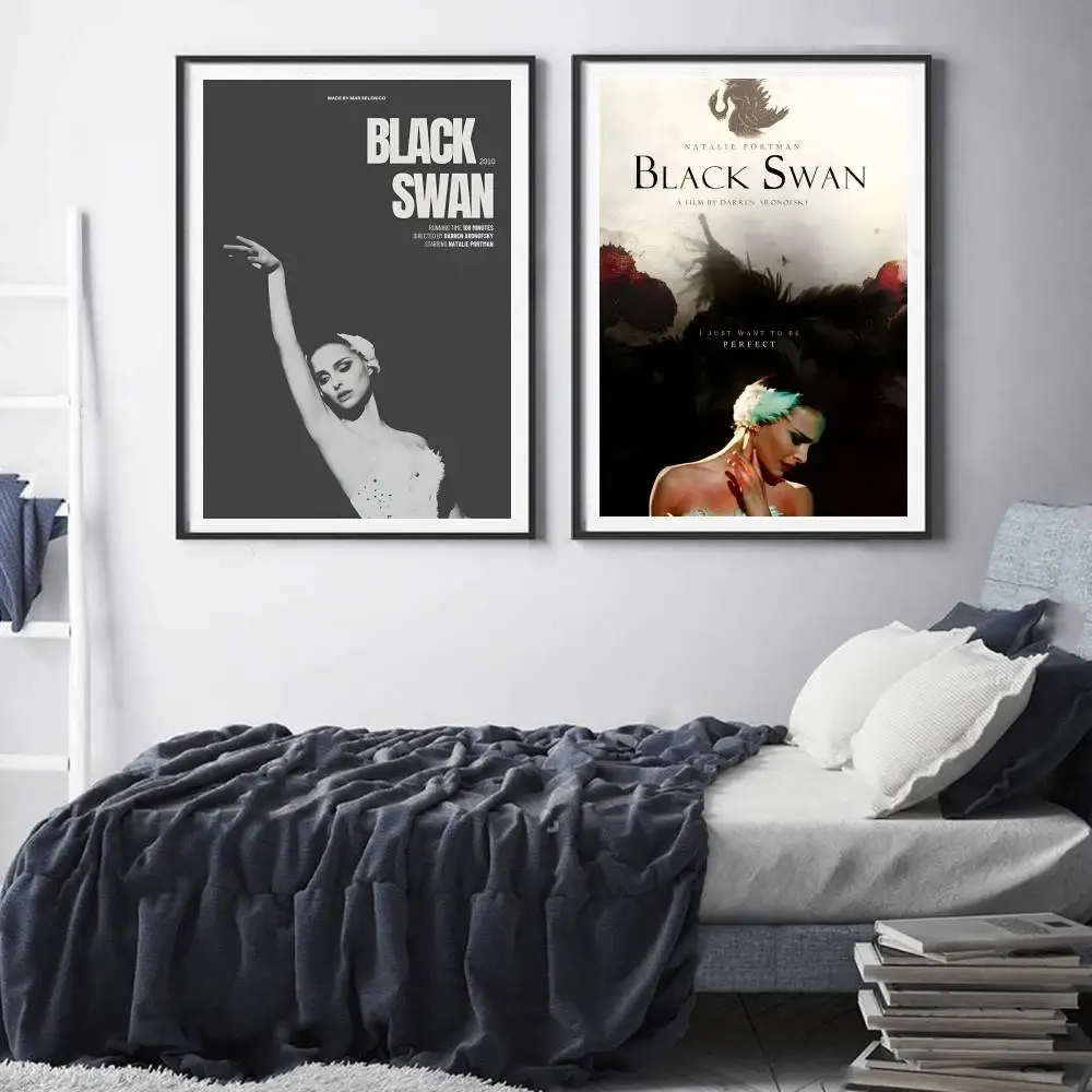 1PCMovie البجعة السوداء الكلاسيكية أنيمي المشارك ذاتية اللصق الفن ورقة مقاومة للماء ملصق مقهى بار غرفة جدار ديكور #4