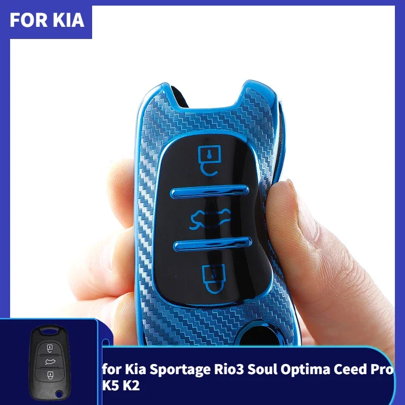 For Hyundai I20 I30 Ix20 Ix25 Ix35 Elantra Accent TPU Car Key Case Cover for KIA Sportage Rio 3 Soul Optima Ceed Pro K5 K2 Pride