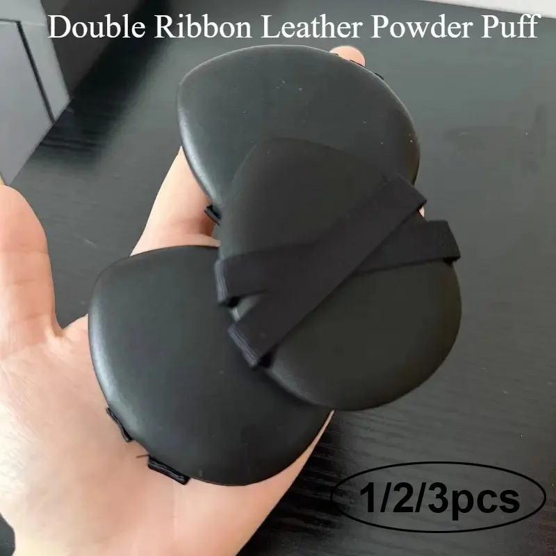 1/2/3pcs Dual-Sided Leather Makeup Sponge Puff Not Eat Foundation Powder Puff Dry Wet Dual-use Soft Water Drop Air Cushion Puffs
