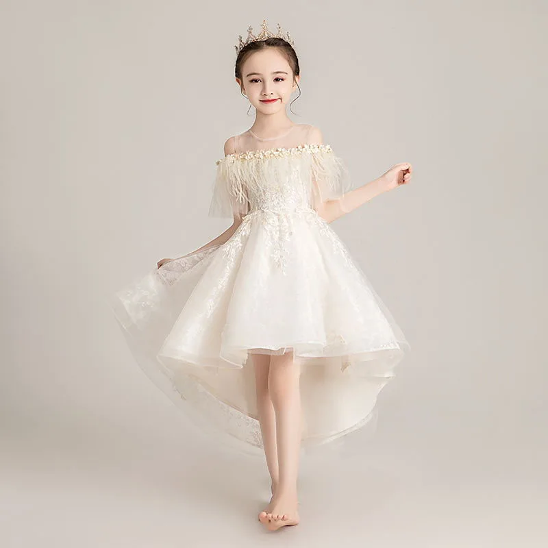 DongCMY-Flower Girl Dress, Vestido de festa de casamento para crianças, Menina