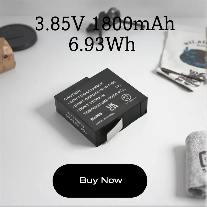 

New High Quality 3.85V 1800mAh 6.93Wh Battery For Insta360 Ace/Ace Pro/Ace Pro2 Action Camera High-capacity Replacement Battery