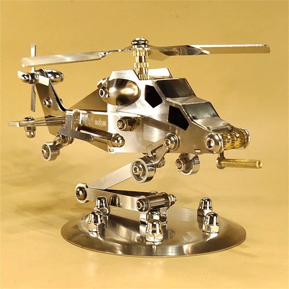 

New SMG Wushi Helicopter Model Handmade Stainless Steel Aircraft Metal Crafts Aircraft Model Office Car Accessories