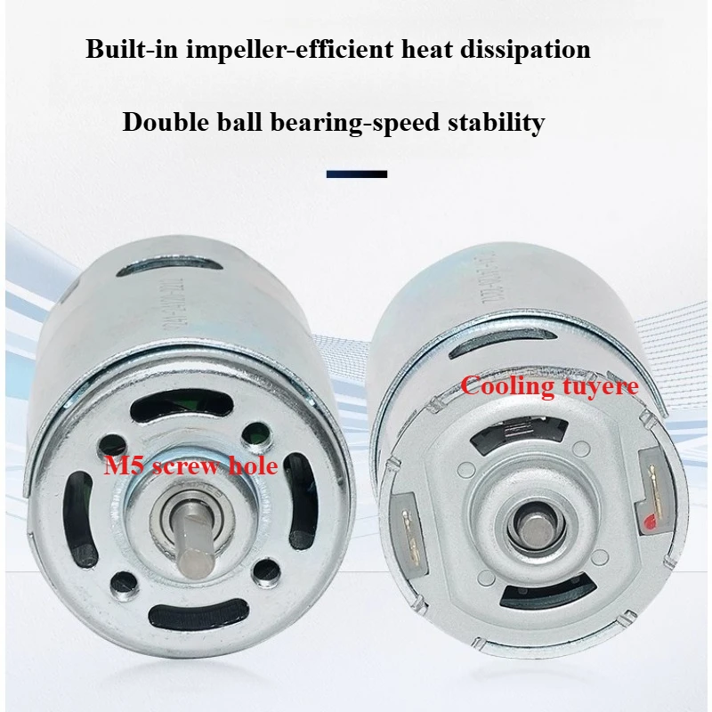 997 DC High-speed Motor 12v24v Miniature Permanent Magnet Speed Regulating Small Motor D Axis6.35mm Output Shaft.