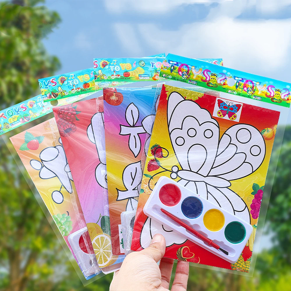 6Pcs DIY Fun Kids Graffiti Painting Games Early Education Toys Birthday Gifts Boys Girls Rewards Kindergarten Party Gifts Prizes