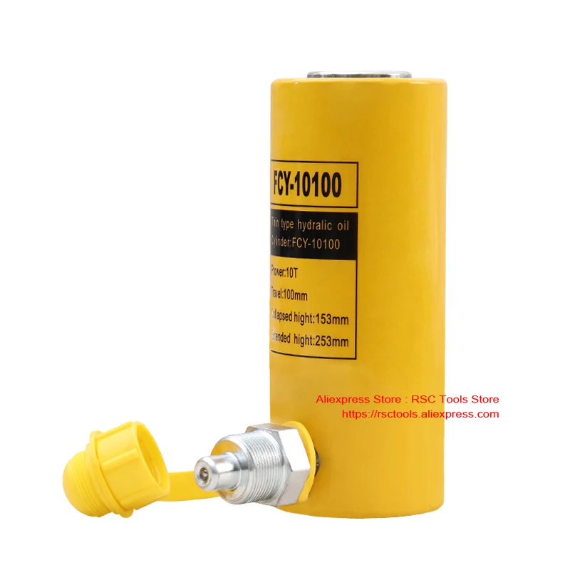 Long Type Hydraulic Cylinder FCY-10100 Hydraulic Jack with 10T Output, 100mm Piston Stroke