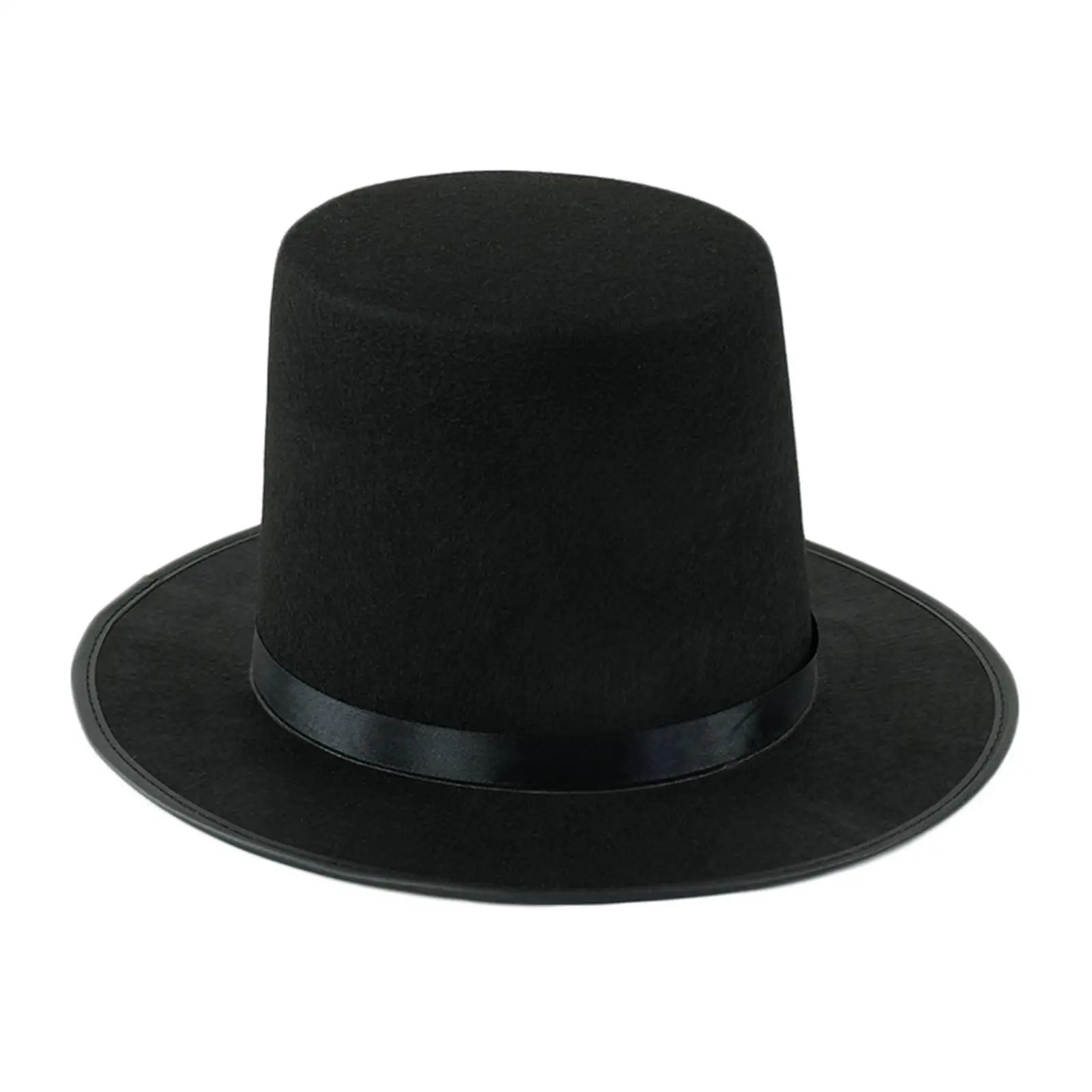 Kapelusz z płaskim wierzchem, ceremonialny, elegancki, kapelusz magika, akcesorium do kostiumu butlera dla mężczyzn i kobiet, na cosplay, karnawał, do klubu nocnego.