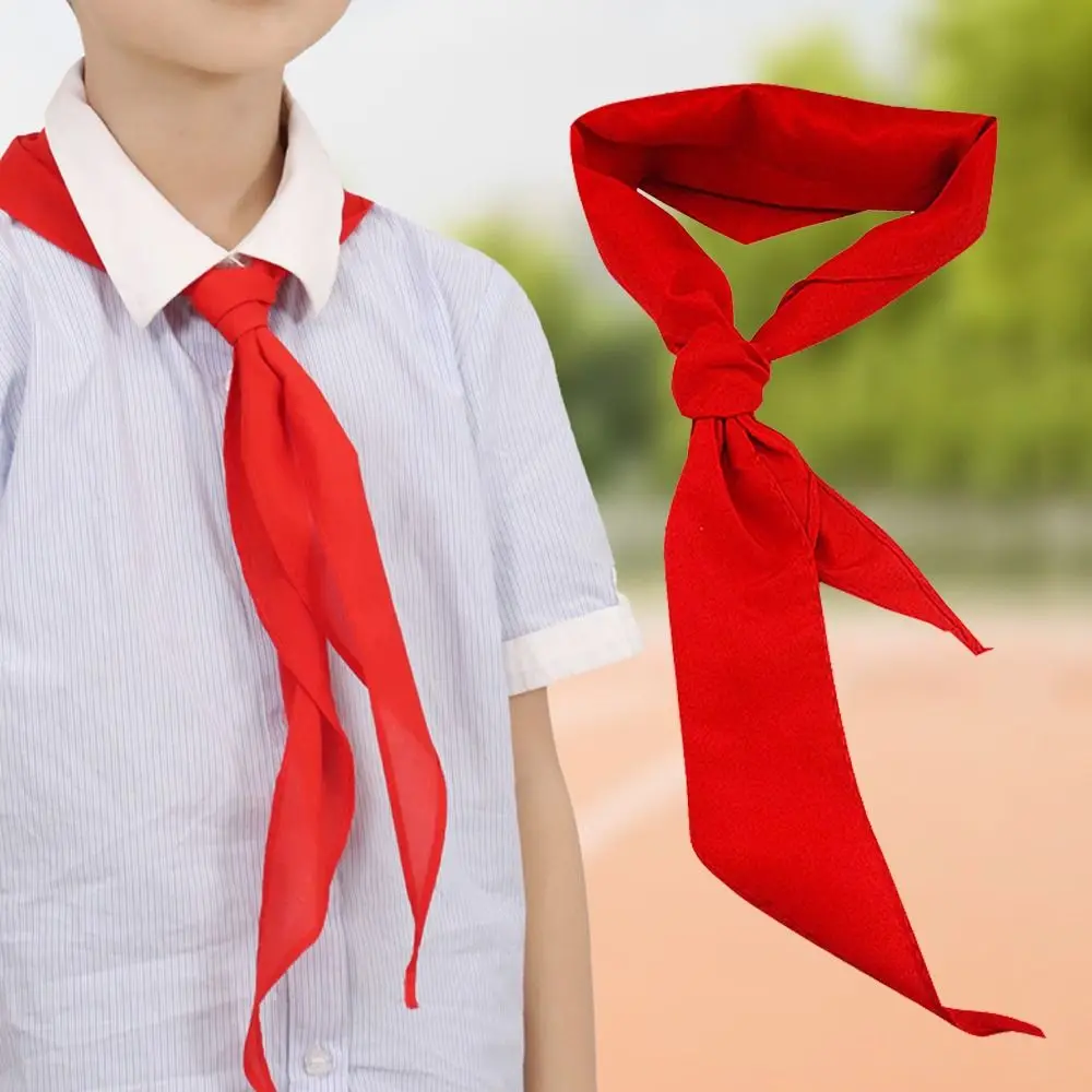 Classic 120cm Triangle Towel Scarf China Style Cotton Red Tie Choker Gifts Young Pioneer Scarves School Supplies