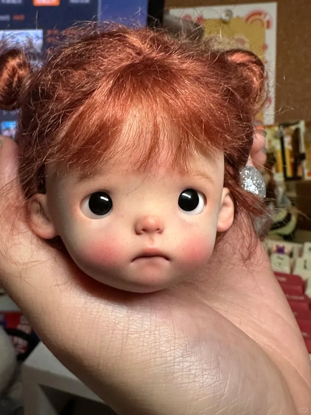 

Янтарная 1/6 SD BJD кукла голова милая красивая девушка игрушка из смолы подарок просто голова высокое качество Коллекционная