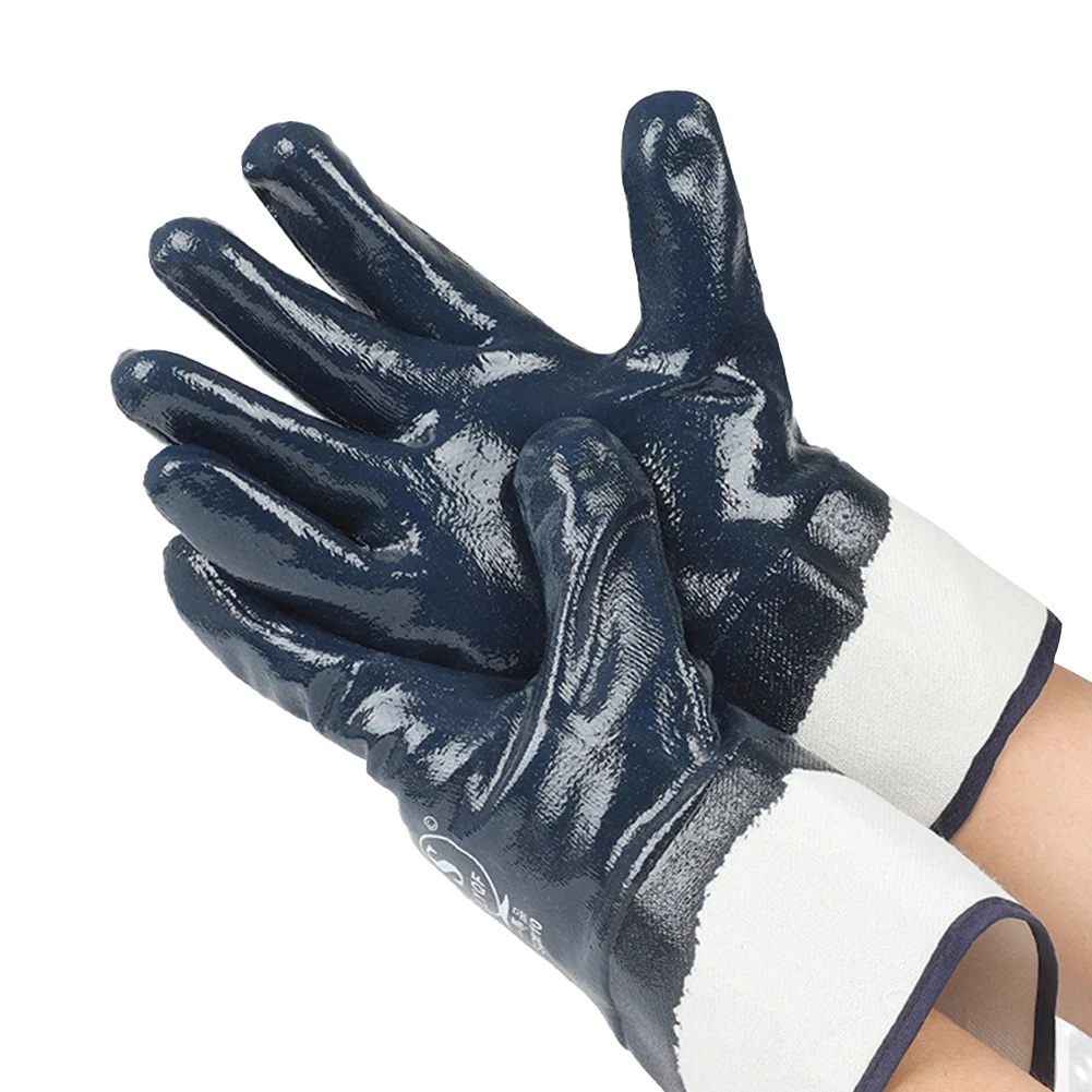 Rubber Impregnated Wear-Resistant Oil-Resistant Waterproof Non-Slip Work Gloves Full Hand Nitrile Rubber Protective Gloves