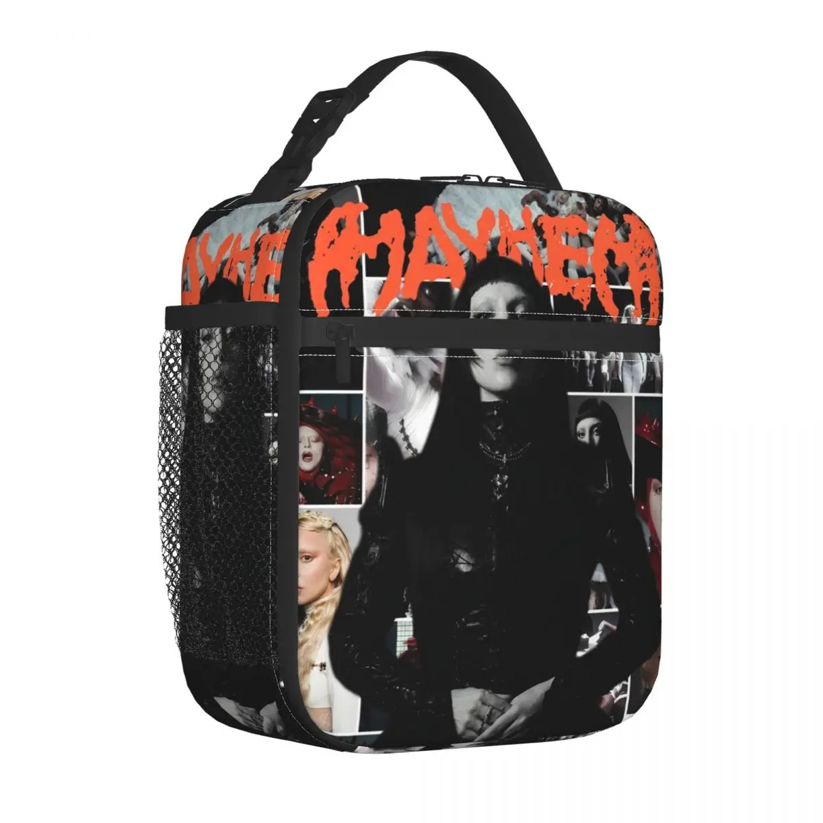 Lady Gaga Insulated Lunch Bag Cooler Bag Reusable Lunch Container Mayhem Album High Capacity Lunch Box Tote Food Bag Beach