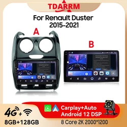 Android Car AutoRadio For Renault Duster 2015 - 2021 Multimedia Video Player GPS Navigation Wifi Carplay Stereo Autoradio Player