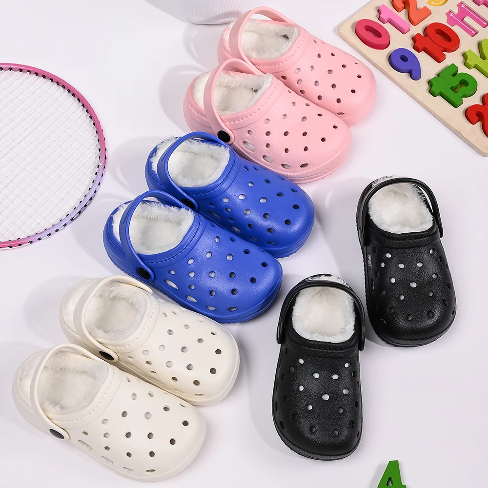 جديد الشتاء موجزة نعال قماش الأطفال عدم الانزلاق لينة وحيد أطفال بنين وبنات أحذية قطنية المنزل الدافئة حذاء للحديقة #2