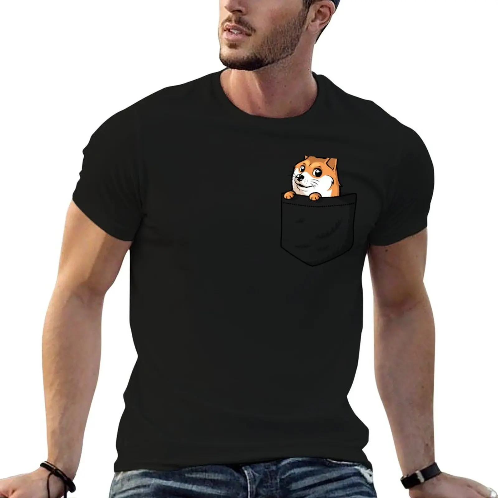 Doge Pocket (Pocket Doge T-Shirt Quick Dry Fishing T-Shirt