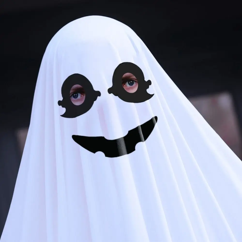 New Hooded Halloween Cloak Cape Funny Cosplay Fright Clothes Ghost Poncho Robe Smile Face Black Eye Ghost Cosplay Costume Adult