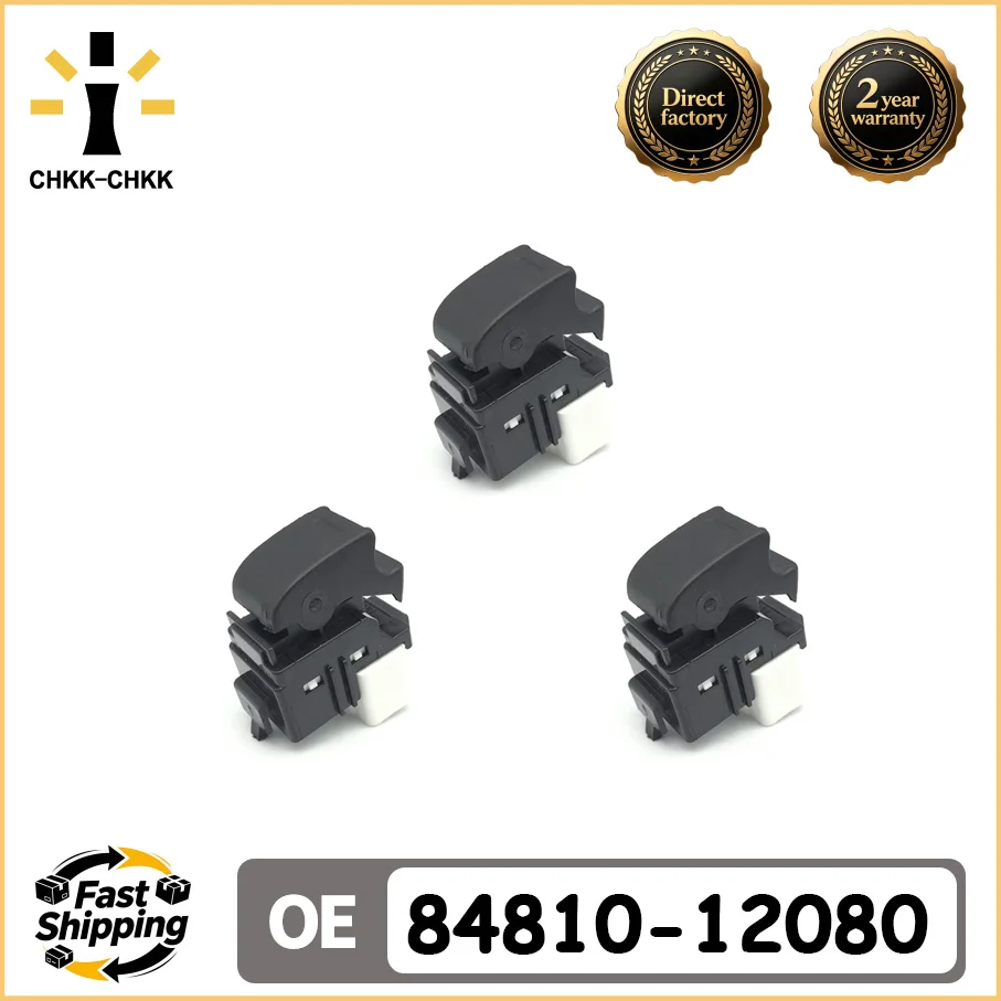 84810-12080 3pcs for Toyota 4 Runner Avalon Camry Corolla FJ Cruiser Matrix Rav4 Power Window Switch Passenger Side 8481012080