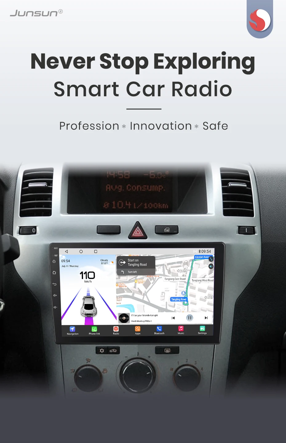 Junsun Qualcomm 8-Core 360 Kamera Drahtlose CarPlay Android Auto Auto Radio für Opel Zafira B Astra H 2005-2014 GPS – Detail 3