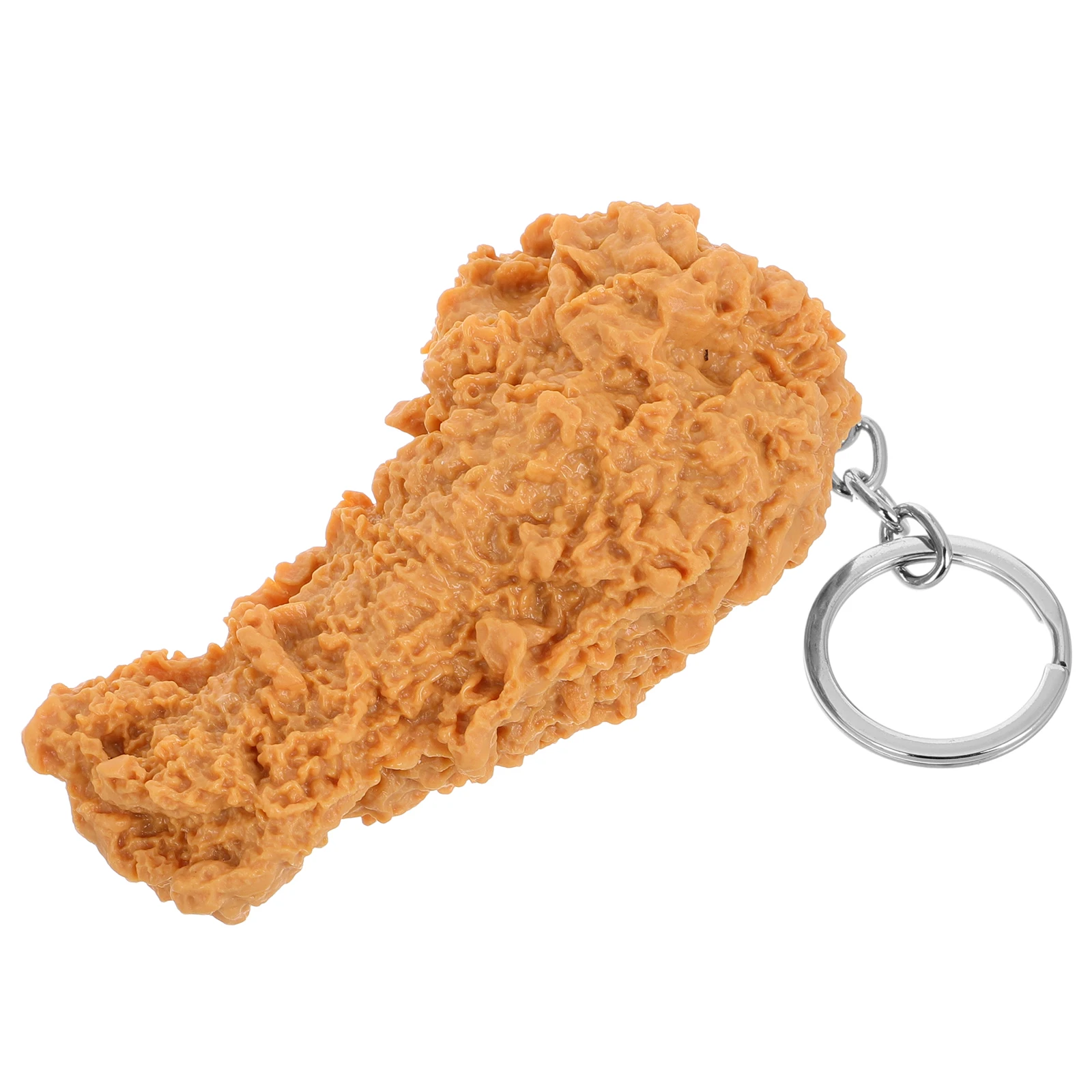 

Creative Chicken Leg Keychain Funny Imitation Food Design Realistic Fried Charm Portable Mini Key Ring For Handbags Backpacks