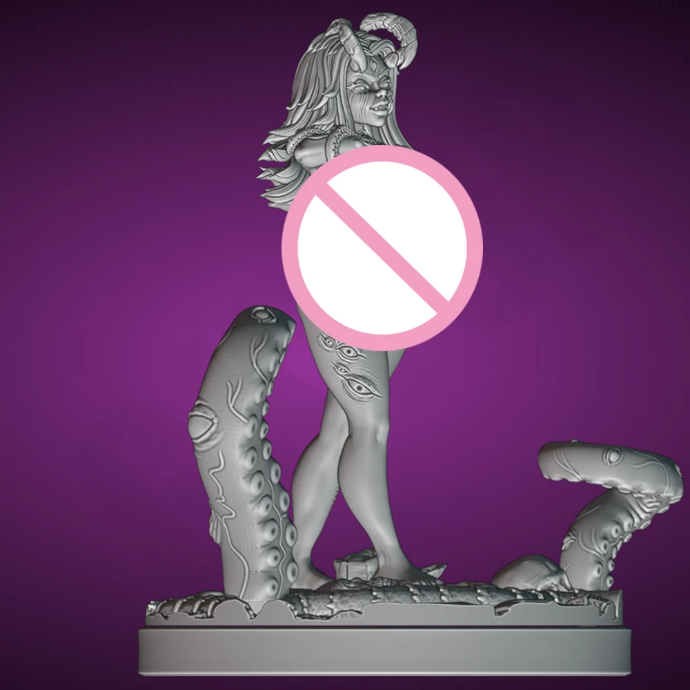 セクシーなエルドライト容器 NSFW 1/24 スケール樹脂フィギュアモデルキットウサギ未組み立て未塗装人形 3D 印刷 DIY 像工芸品おもちゃ