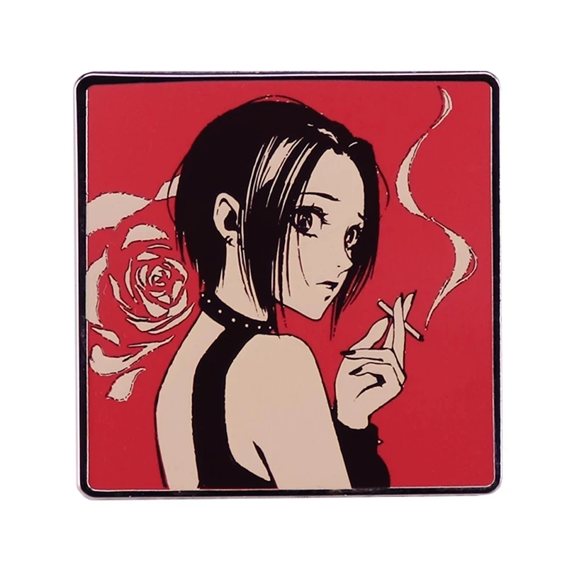 Nana Osaki Anime Lapel Pins Backpack Jeans Enamel Brooch Ai Yazawa Pin Women Fashion Jewelry Gifts Cartoon Badges