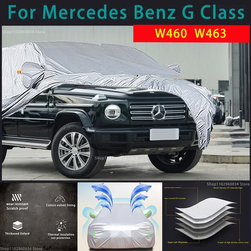 For Mercedes benz G Class W460 W463 210T Full Car Covers Outdoor Sun uv protection Dust Rain Snow Protective Auto car cover