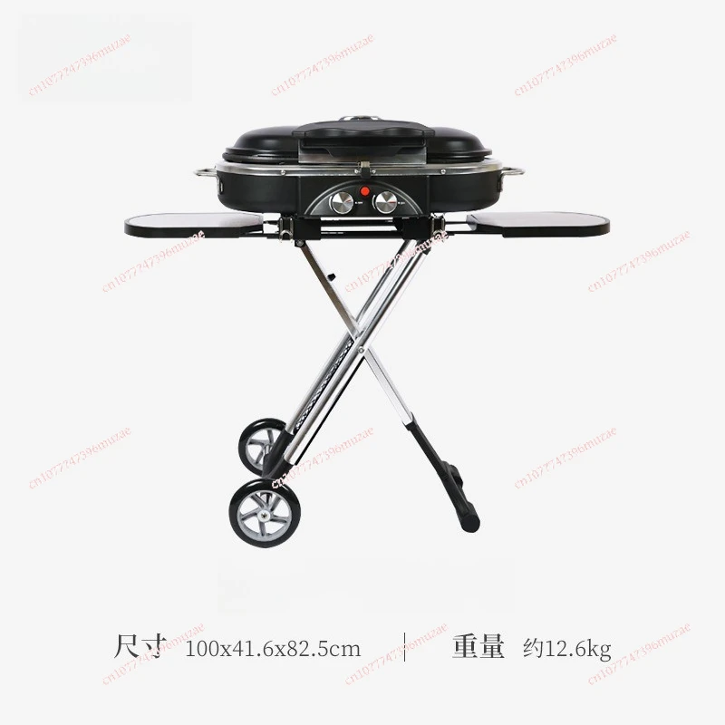 Portable Double Head Gas Camping Yard Grill Yard Grill Yard Foldable  Home