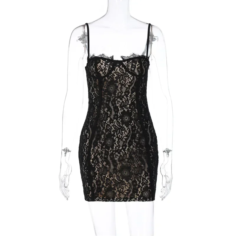 

Women Sexy Spaghetti Straps Bodycon Mini Dress Birthday Party Clubwear
