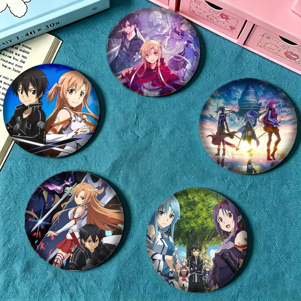 Asuna sword art online progressive 25mm 32mm 44mm 58mm 75mm Brooches Badges Pins for Accessories Gift